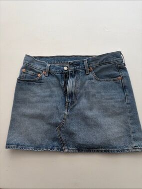 Levi's Light and Medium Blue Denim Skirt